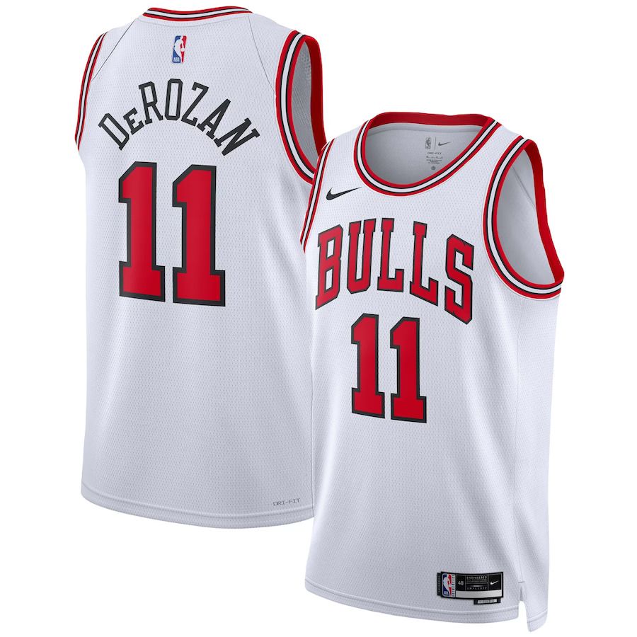Men Chicago Bulls #11 DeMar DeRozan Nike White 2022-23 Swingman NBA Jersey